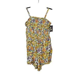Art Class Yellow Floral Romper Girls XL NWT